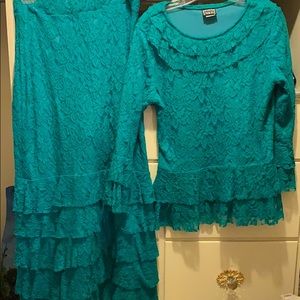 Zadie B’s lace skirt and shirt